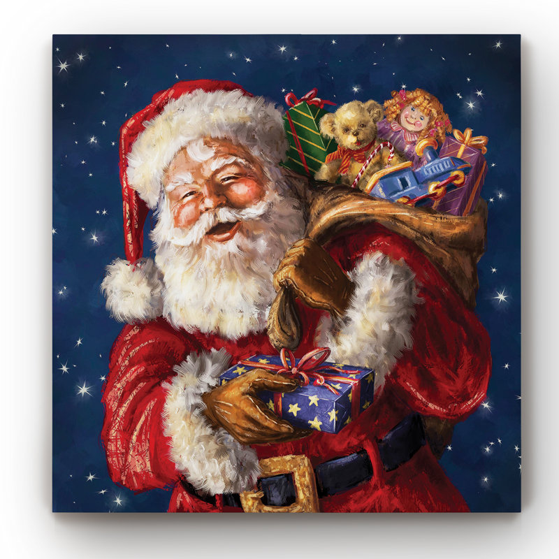 «Jolly Old St. Nick», impression sur toile tendue, H 32 po x l 32 po x P 1 po