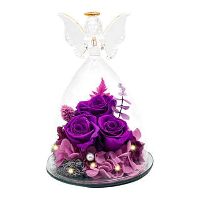 Anniversary Gifts For Women In Glass Christmas Rose Gift