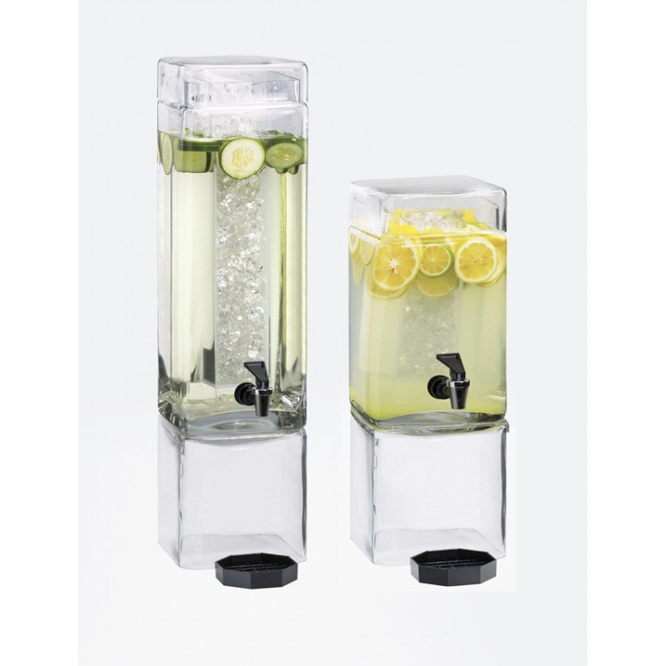 Clear Acrylic 5 Gallon Square Beverage Infusion Dispenser