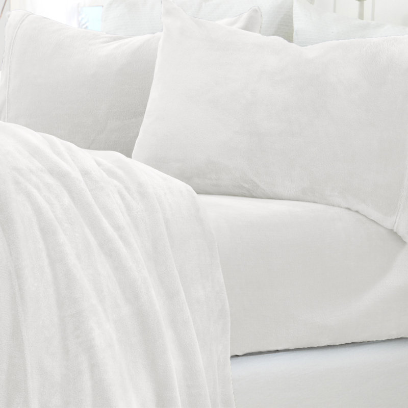 Queen Gray Cotton Flannel Holiday Print Sheet Set