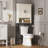 Alaye Floor Mounted Over-the-Toilet Storage Cabinet, Double Doors Above Toilet Bathroom Storage-501786446
