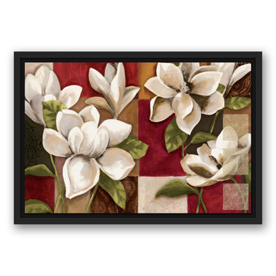 Patchwork Magnolias, reproduction d'art sur toile