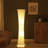 Harmony 54 in. Farmhouse 2-Light LED Floor Lamp with Fabric Square Shade