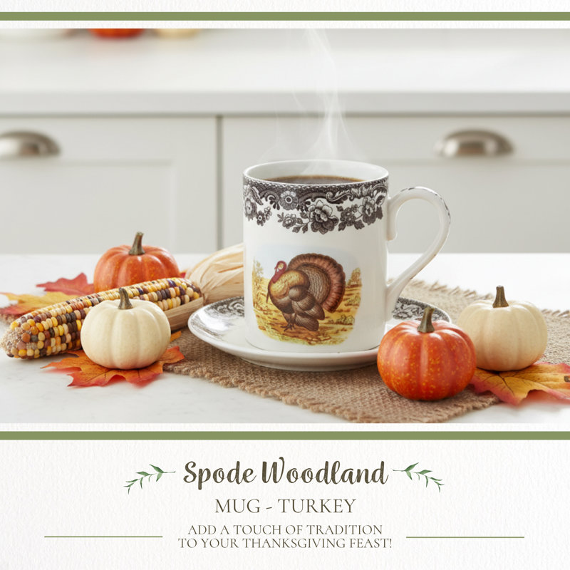 Spode Woodland Turkey Mug 16 Oz Turkey