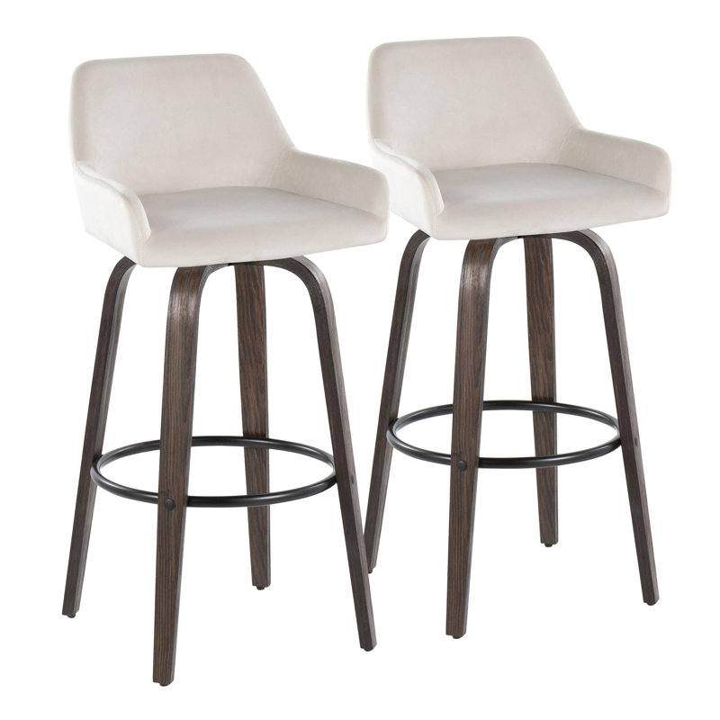 Tabouret de bar 30 po Daniella, Brun, Noir