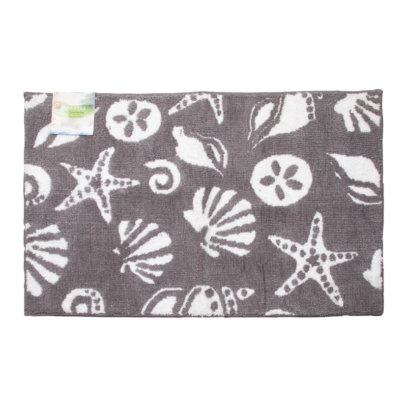 Tapis pour salle de bain Karinthia, L 21 po x L 34 po, gris