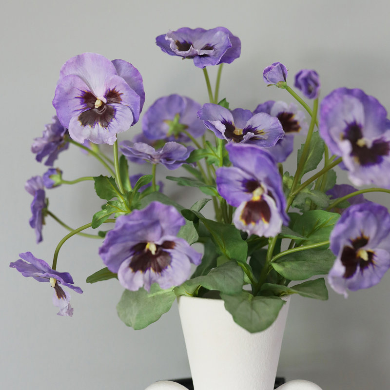 Silk Pansy Faux Floral, Purple