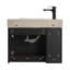 Meuble-lavabo mural 26 po avec lavabo en céramique blanche et porte à fermeture en douceur