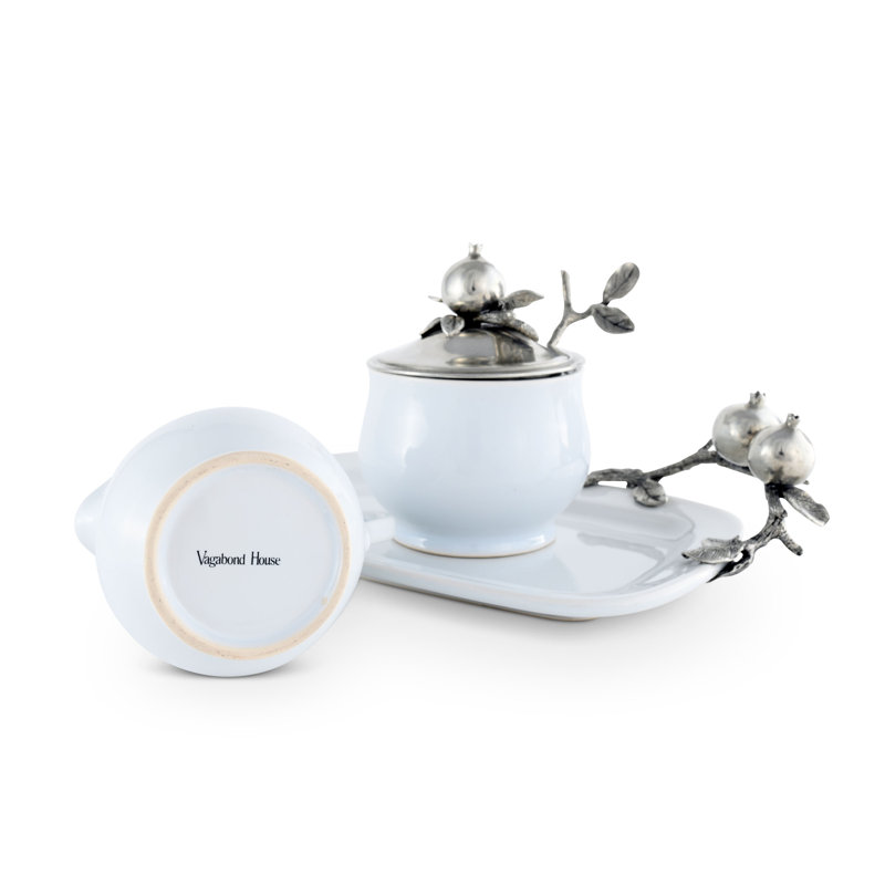 Harvest Stoneware Sugar And Creamer Set