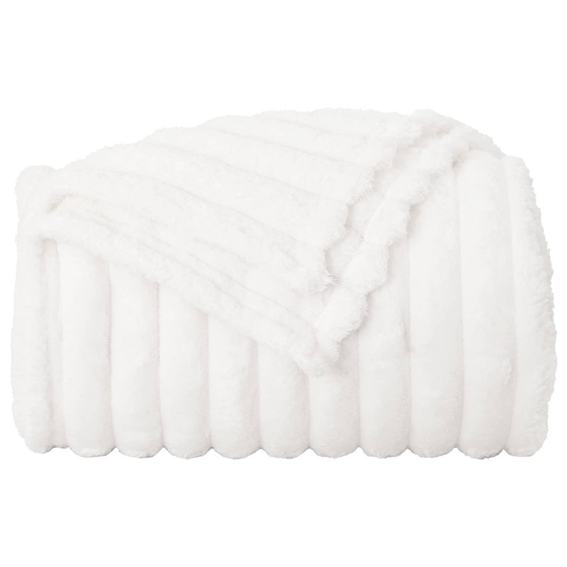 3.2-43 Throw Blanket, 240cm x 220cm, White