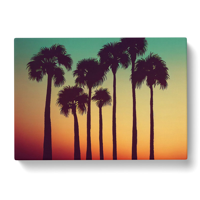 Sparkling Palm Trees - Wrapped Canvas, 35cm H x 50cm W x 3cm D