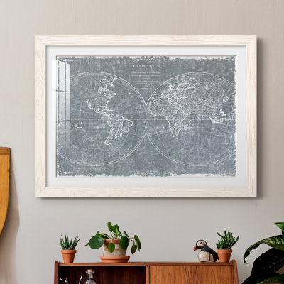 " Galvanized World Map "