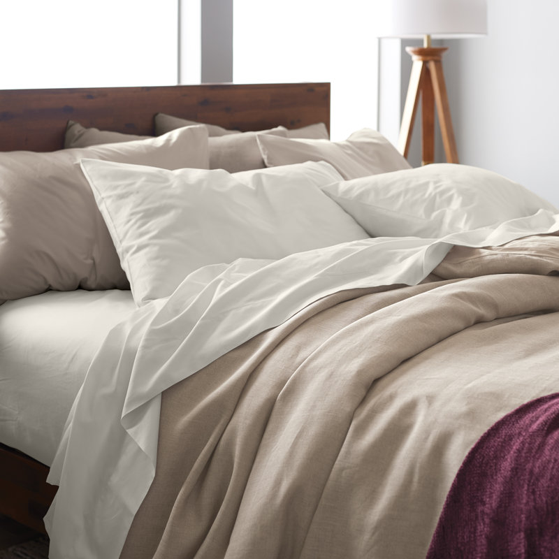 Ivory California King Bamboo Cotton Deep Pocket Sheet Set