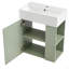 Meuble-lavabo flottant moderne de 21,6 po avec lavabo en céramique, rangement à droite-1320472239