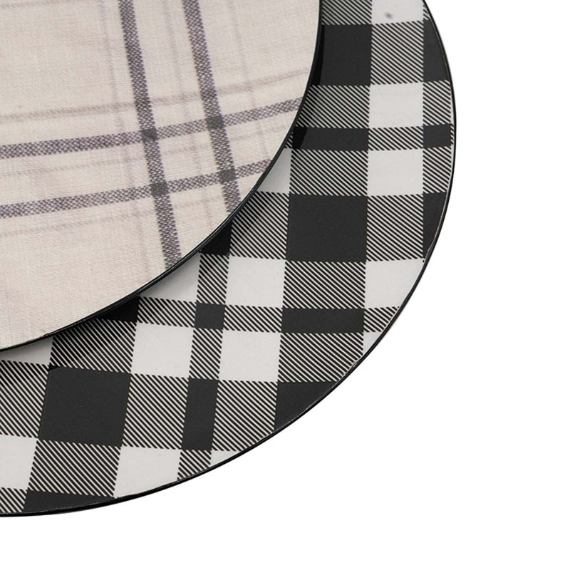 Valdivia Plastic / Acrylic Plaid Charger