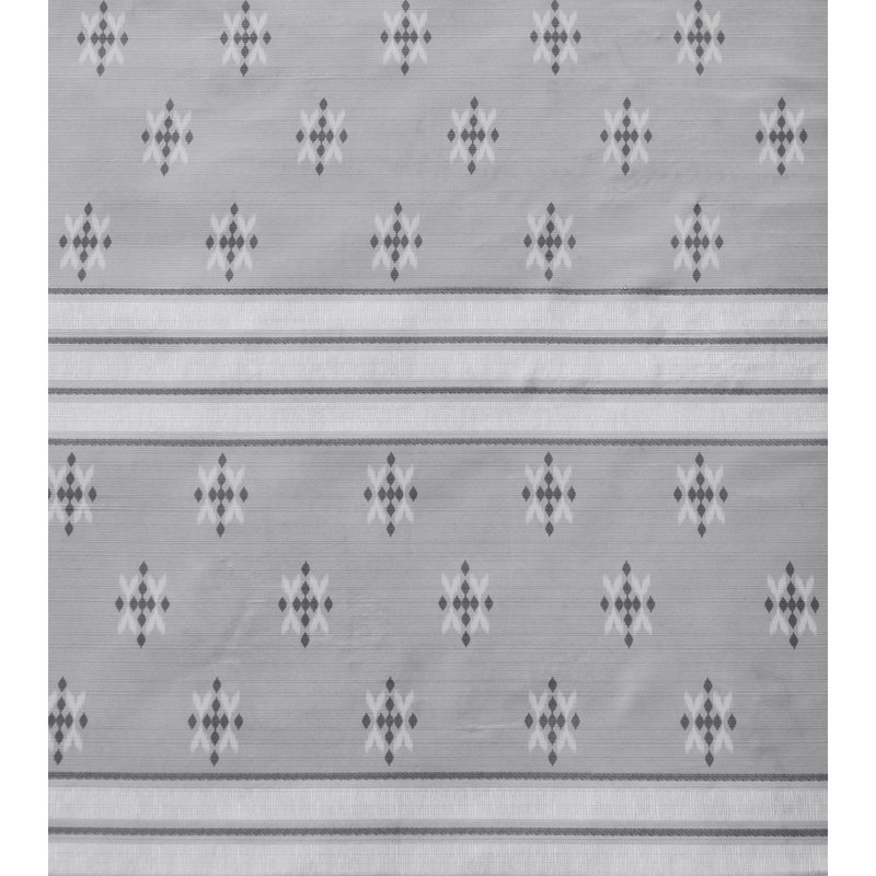 Gray and White Striped Polyester Shower Curtain, 72" x 72"