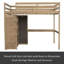 Lit mezzanine double en bois-83169283