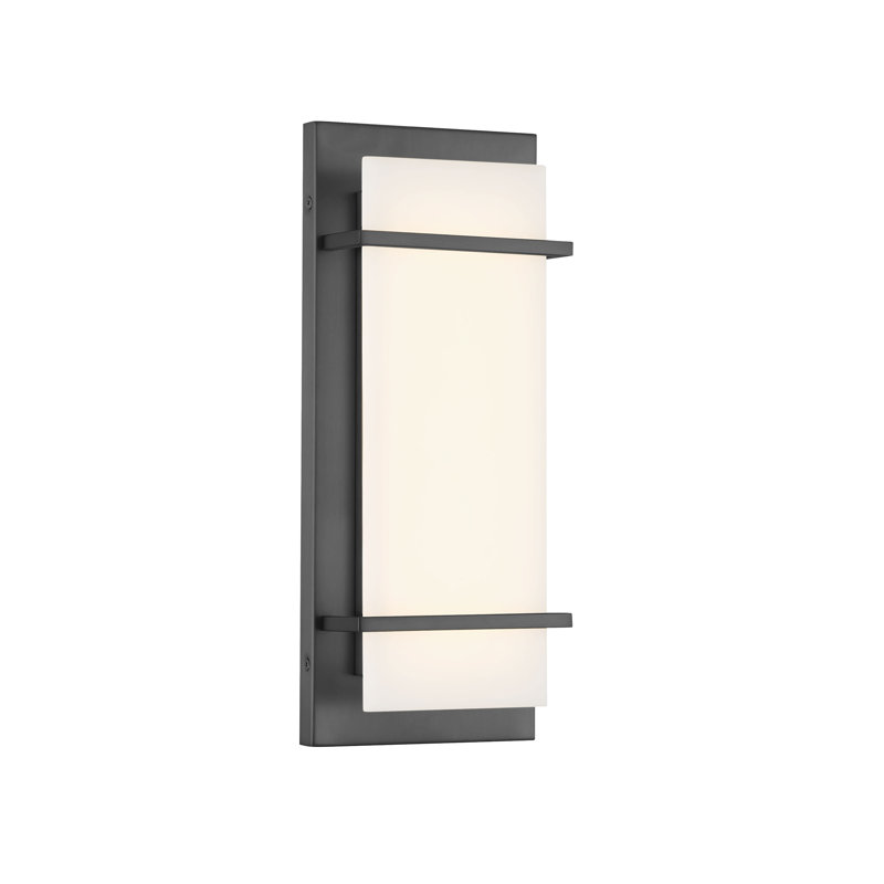 Quaadir Steel LED Flush Mounted Sconce, Matte Black