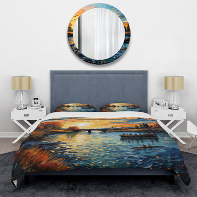 Ensemble de housse de couette Vangogh The Bridge At Arles II - Paysages - Microfibre de polyester