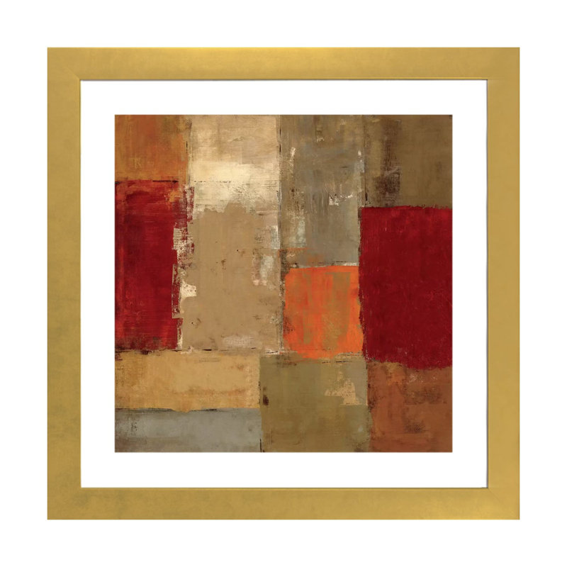 «African Moment II» par Silvia Vassileva, reproduction d'art, H 16 po x l 16 po x p 1 po, Papier encadré doré, Blanc