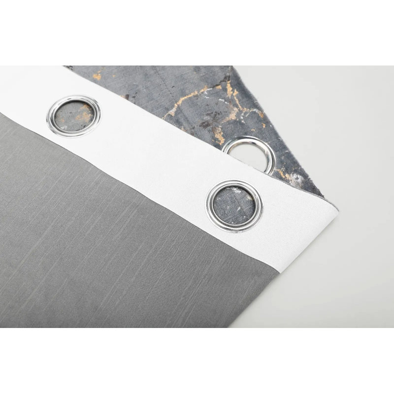 Glitzy Sequin Eyelet Curtains – Luxury Fully Lined Sparkle Window Curtain Panels For Living Room & Bedroom Décor, Grey