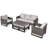 Nazime Wicker 5 - Person Patio Conversation Set with Cushions-87655116-123686993