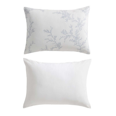 Vera Wang Trailing Vines Cotton Reversible Beige Duvet Cover Set