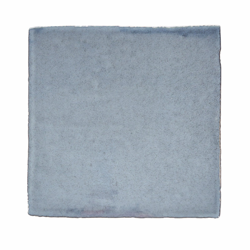 Harper 5" x 5" Beveled Ceramic Tile, Blue