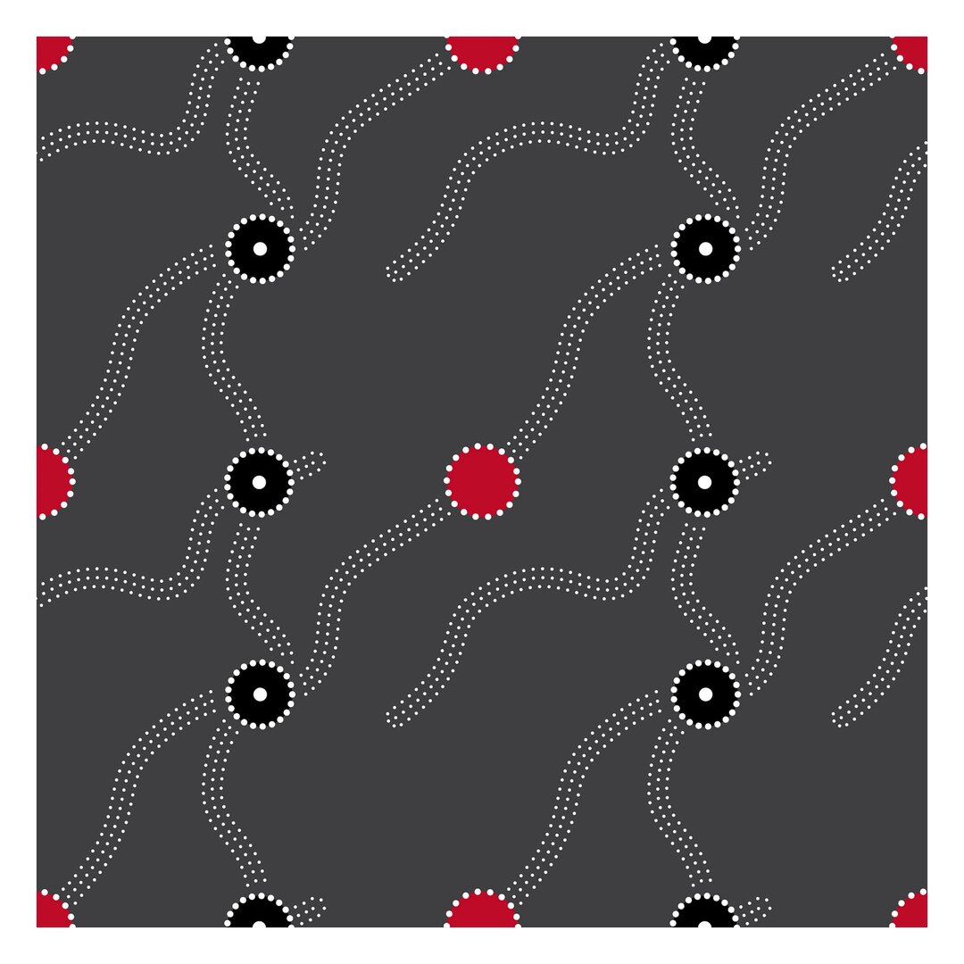 Strukturierte Fototapete Dark Aboriginal Pattern 1,92 m x 192 cm