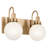2-Light Champagne Bronze Vanity Bath Light with Opal Glass Shades-1471315452
