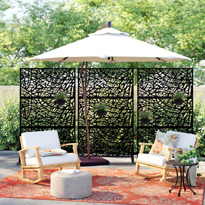 6 ft. H x 4 ft. W Fence Divider Metal Privacy Screen by MAYEERTY