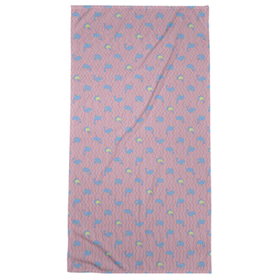 Serviette de bain katelyn elizabeth baleines