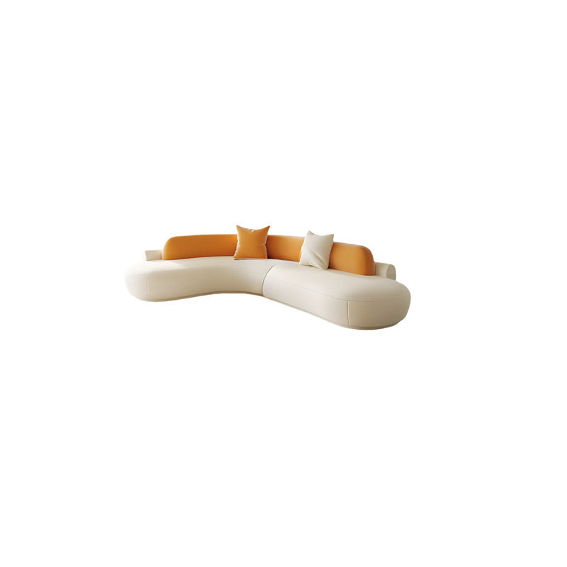 Canapé d'angle italien minimaliste, H 27,56 po x l 94,49 po x P 94,49 po, 4
