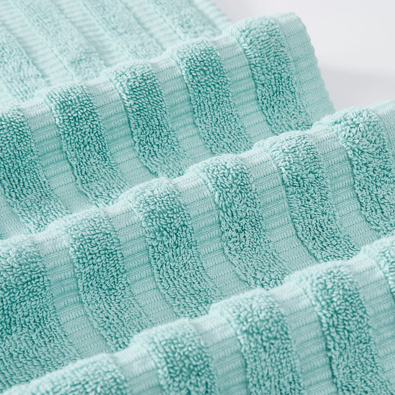 Ensemble de serviettes en jacquard teint en fil et en coton 6 pièces Modern fils modernes - 100% coton, à séchage rapide et bain absorbant