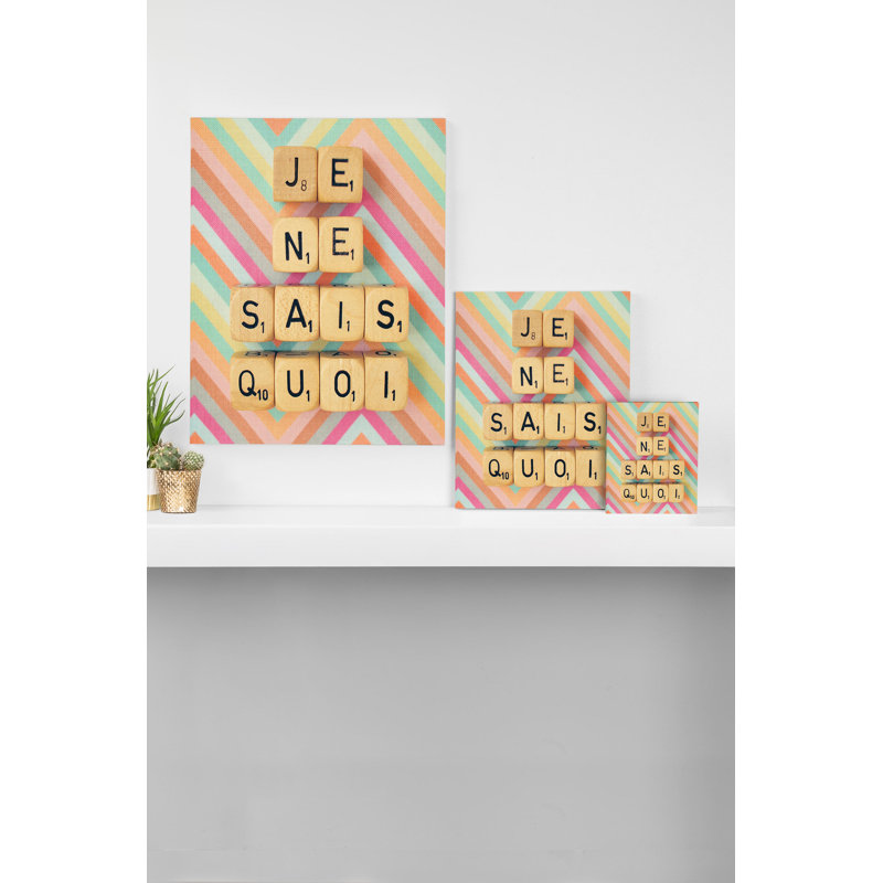 Je Ne Sais Quoi by Happee Monkee - Textual Art Print on Canvas, 20" H x 16" W x 1" D