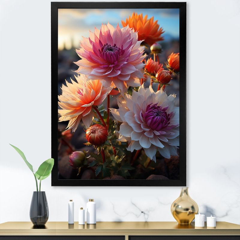 Cactus III, impression sur toile, H 32 po x l 16 po x P 1 po, Cadre photo noir