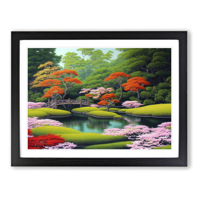Japanese Garden Pond - Single Picture Frame Print