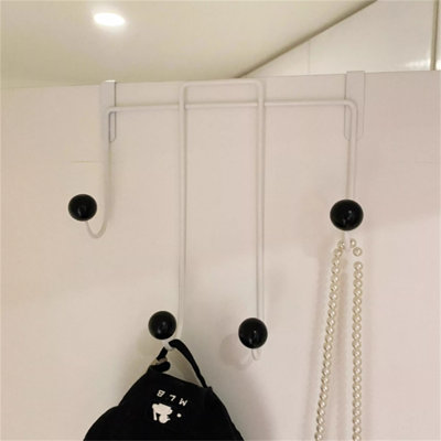 Versatile Metal Over-The-Door Hook Rack