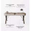 Bureau moderne en noyer avec pieds croisés en acier inoxydable-710565314-710565326