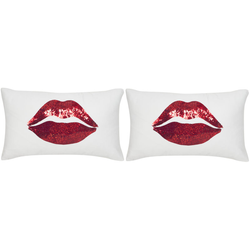 Sequined Feather Throw Pillow