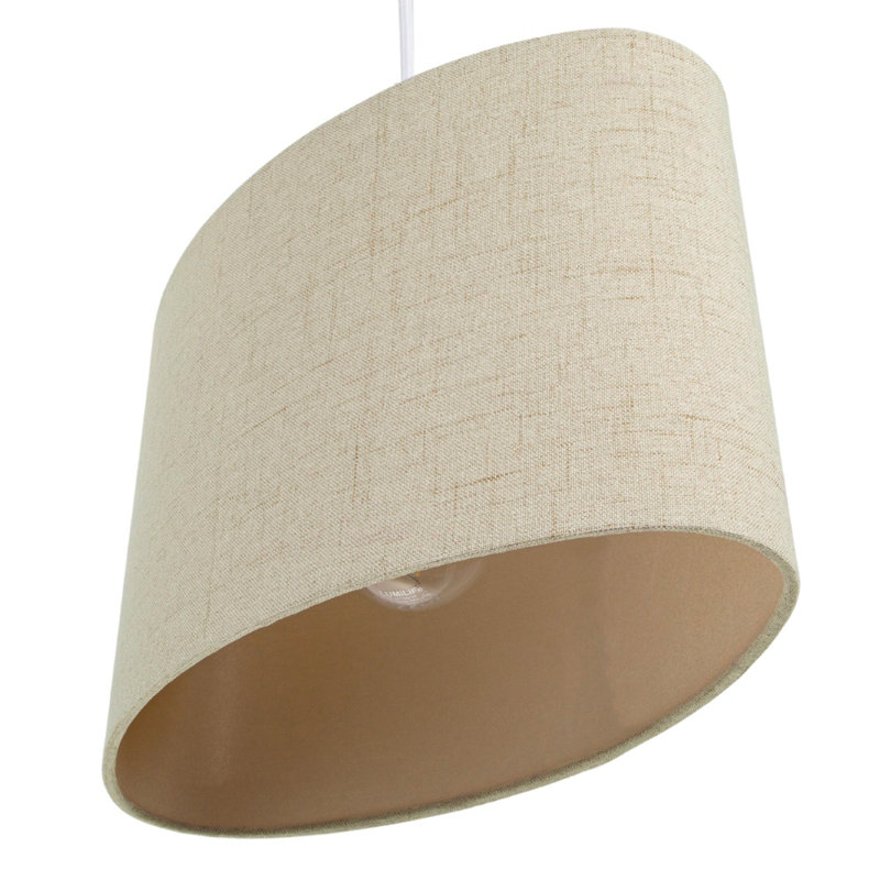 Ibiza 18cm H Linen Drum ( Screw On ), 18cm H x 29.5cm W x 16cm D, Taupe