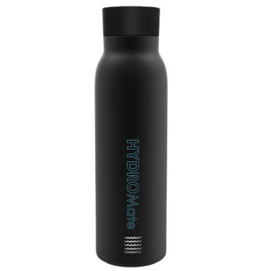 HydroMATE 32 oz Water Bottle with Time Markers Flip Top - HydroMate