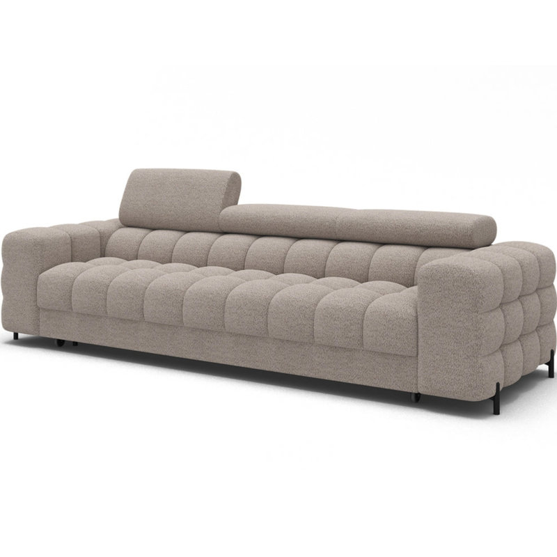 Canapé-lit 3 places Festello - Beige, Beige