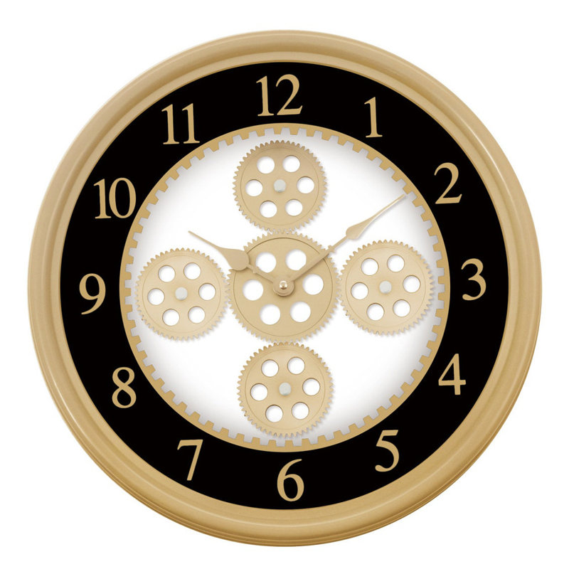 Wall Clock, Black/Gold