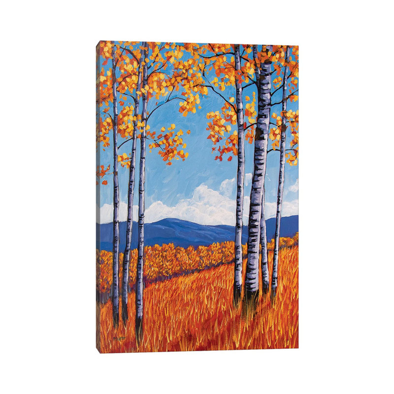Aspens On The Western Slope, Colourado by Patty Baker - Wrapped Canvas Painting, 20.32 cm H x 30.48 cm W