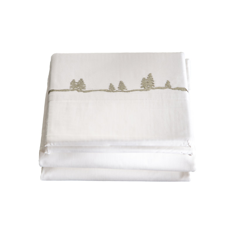 Ensemble de draps 100% coton 200 fils Hailee, Ensemble de draps pour lit double + drap-housse + 