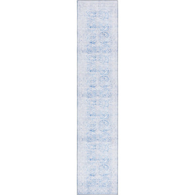 Tapis traditionnel bleu pâle Alush