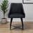 Pier Black Finish and Metal Leg Two-Piece Dining Chair Set, 33.26'' H X 17.32'' W X 23.78'' D