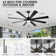 Large 8 Blade Ceiling Fan With Led Light And Smart Features