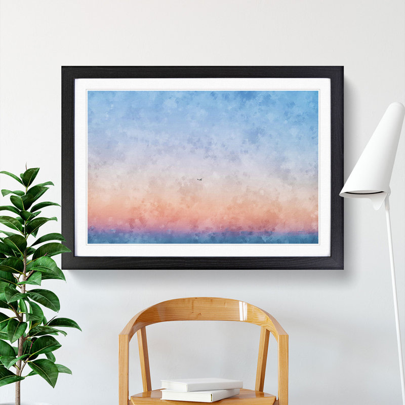 Airplane Over Florida - Single Picture Frame Painting on MDF, Black, 33cm H x 45cm W x 2cm D
